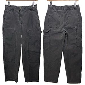 Aritzia Wilfred Free Brennan Cropped Carpenter Pant Womens Size 6 Vintage Black